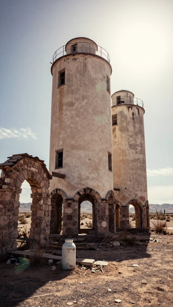 Clouded Milk Glass in Las Vegas Ruin Arch in beneath a broken stone arch near Las Vegas