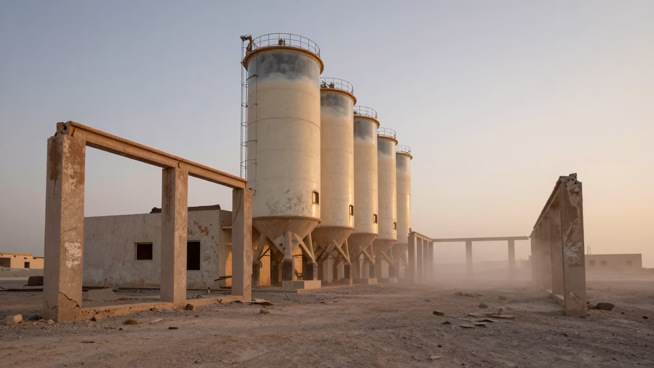 Clouded Milk Glass in Qatar Ruin in in Qatar