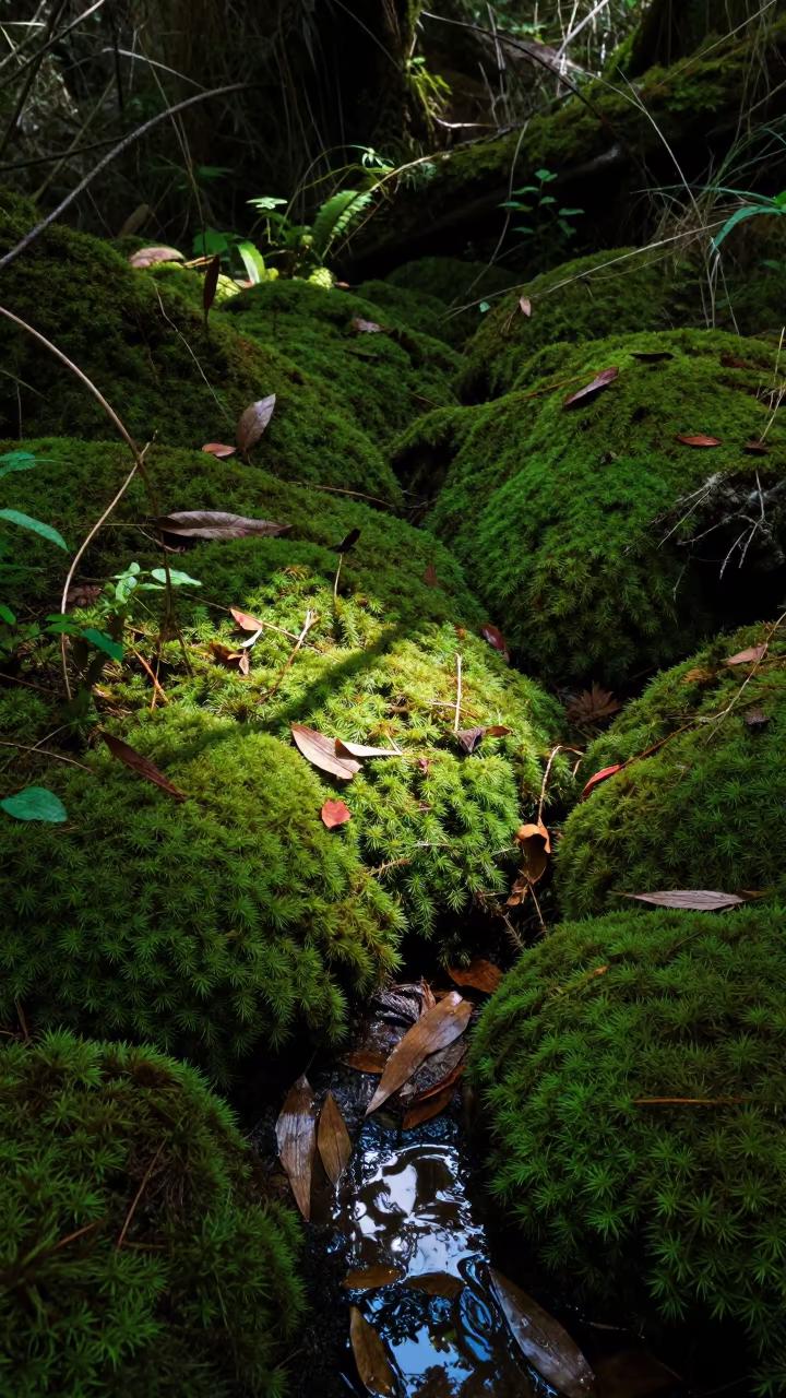 Club Moss Carpet in New Zealand Forest in in New Zealand