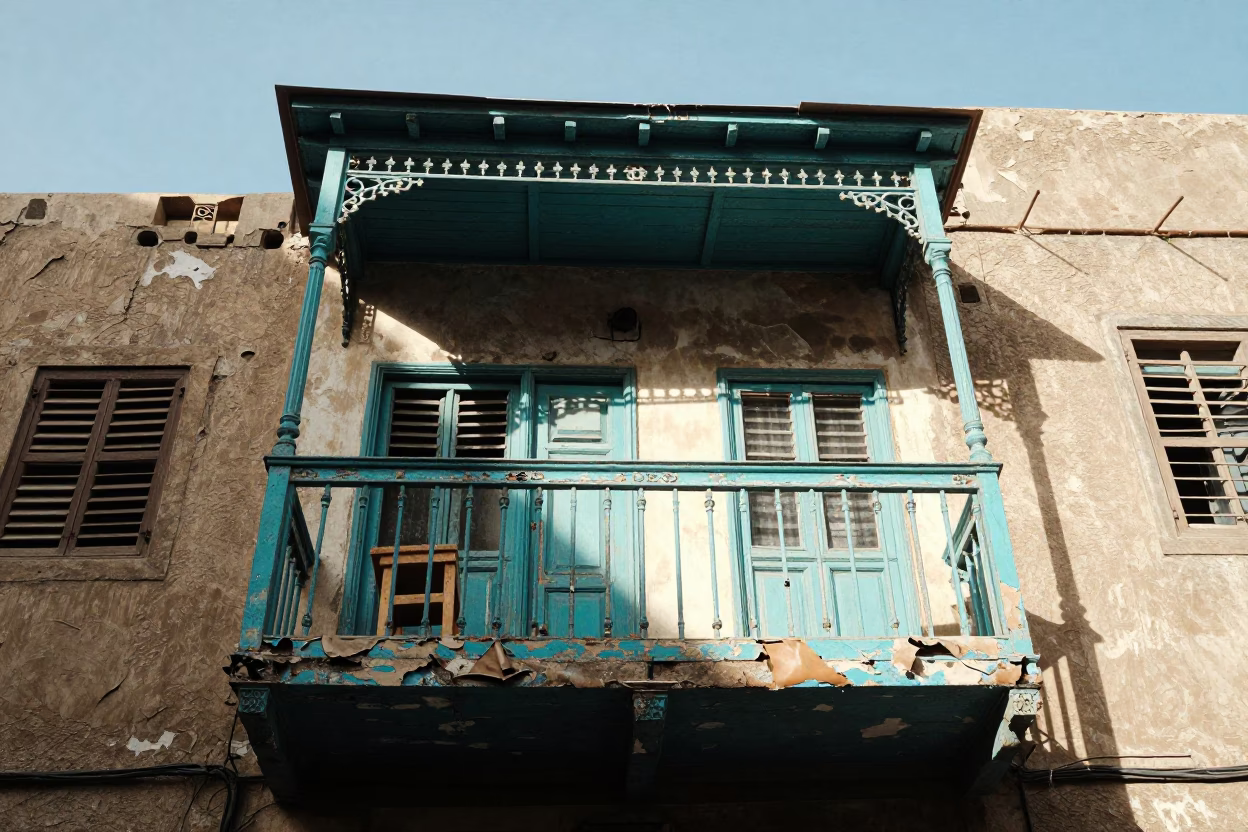 Cluttered Balcony in Cairo in in Cairo, Egypt