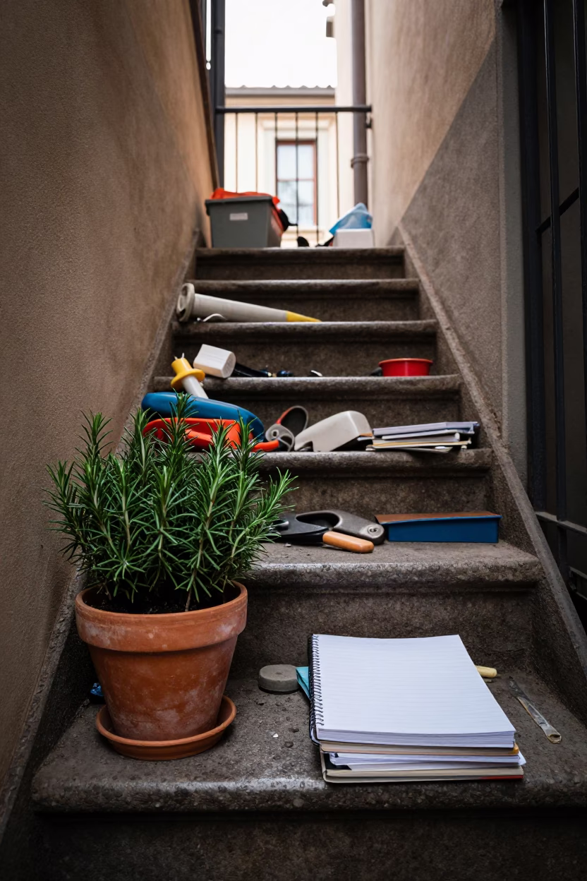 Cluttered Landing in Milan in in Milan, Italy