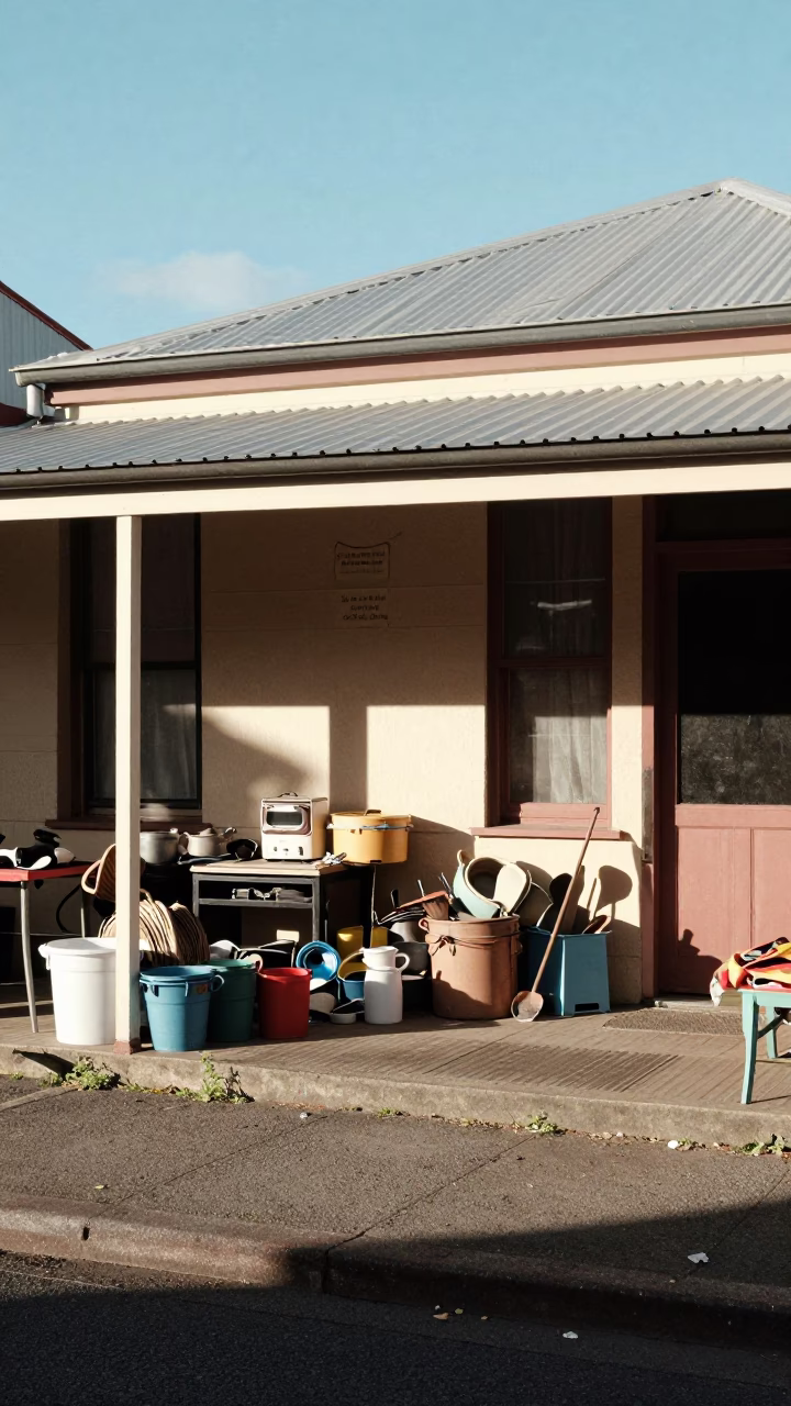 Cluttered Porch in Adelaide in in Adelaide, South Australia, Australia