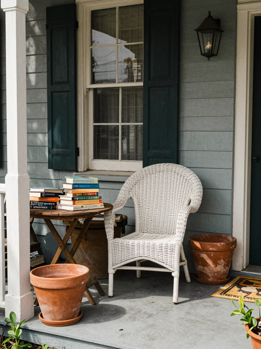 Cluttered Porch in Charleston in in Charleston, South Carolina, United States