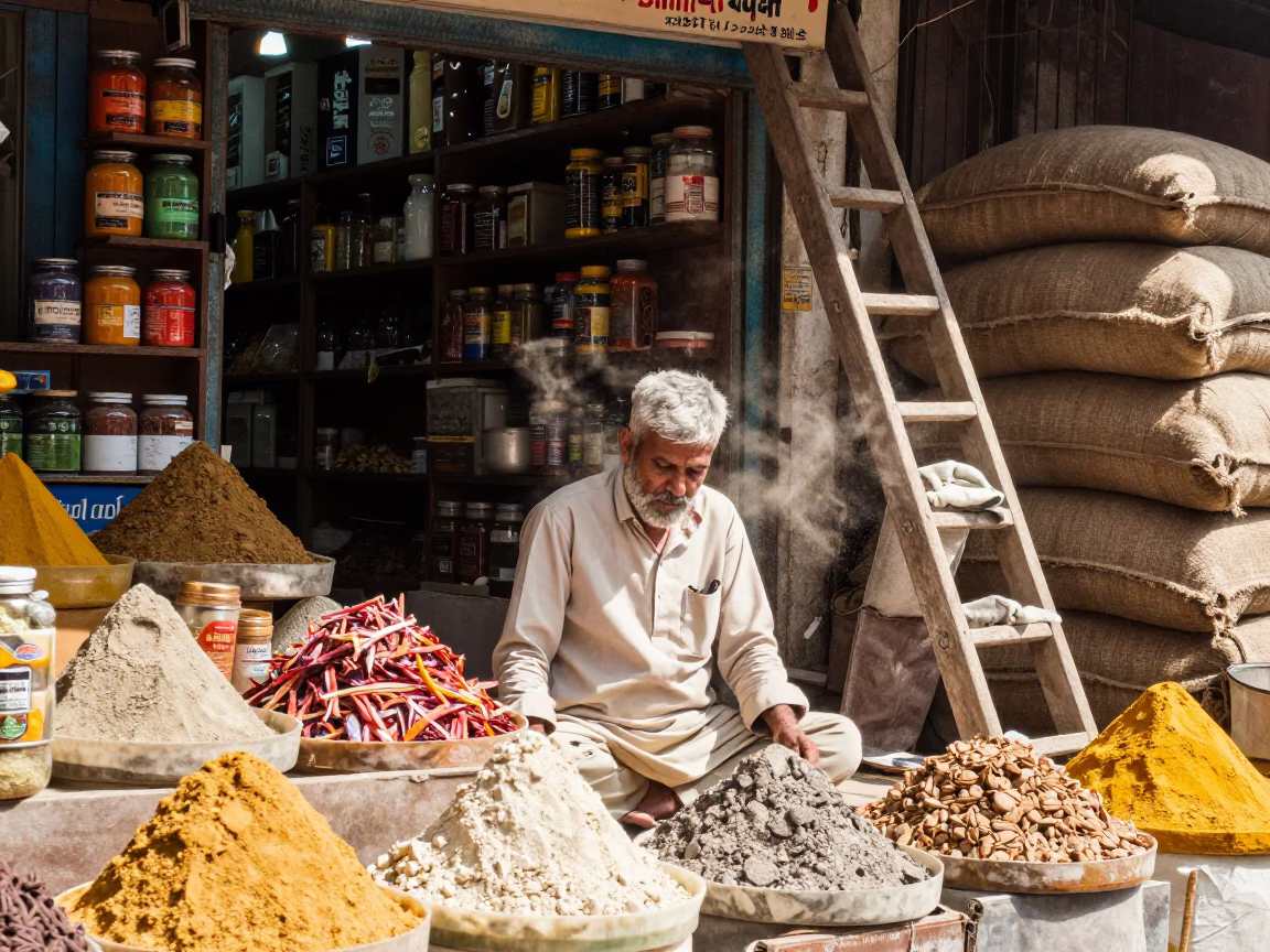 Cluttered Stall in Delhi in in Delhi, India