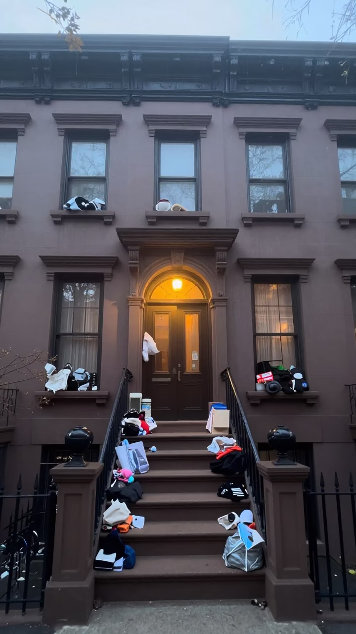 Cluttered Stoop in New York in in New York, New York, United States