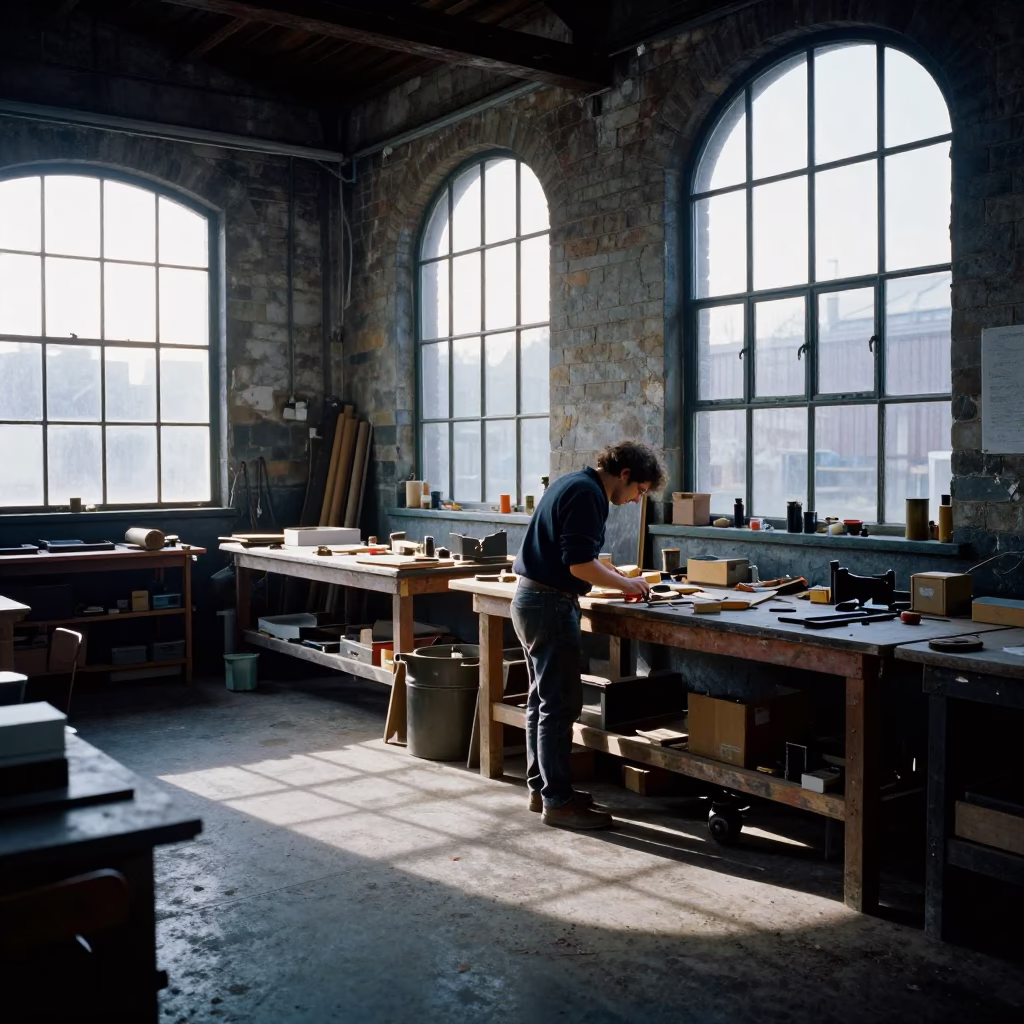 Cluttered Workbench in Bristol in in Bristol, United Kingdom