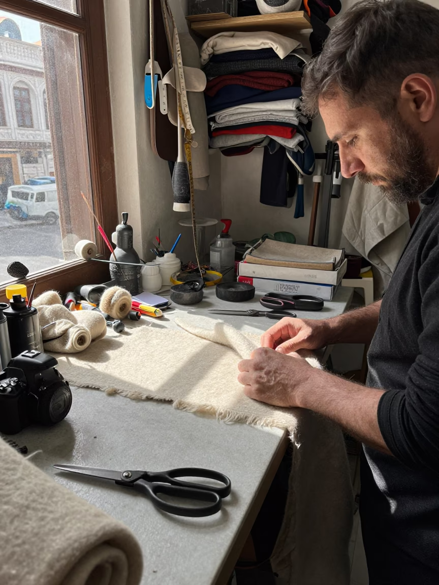 Cluttered Workbench in Izmir in in Izmir, Turkey