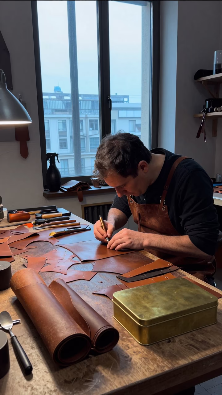 Cluttered Workbench in Milan in in Milan, Italy