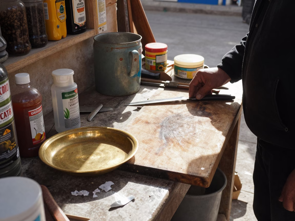 Cluttered Workbench in Tunis in in Tunis, Tunisia