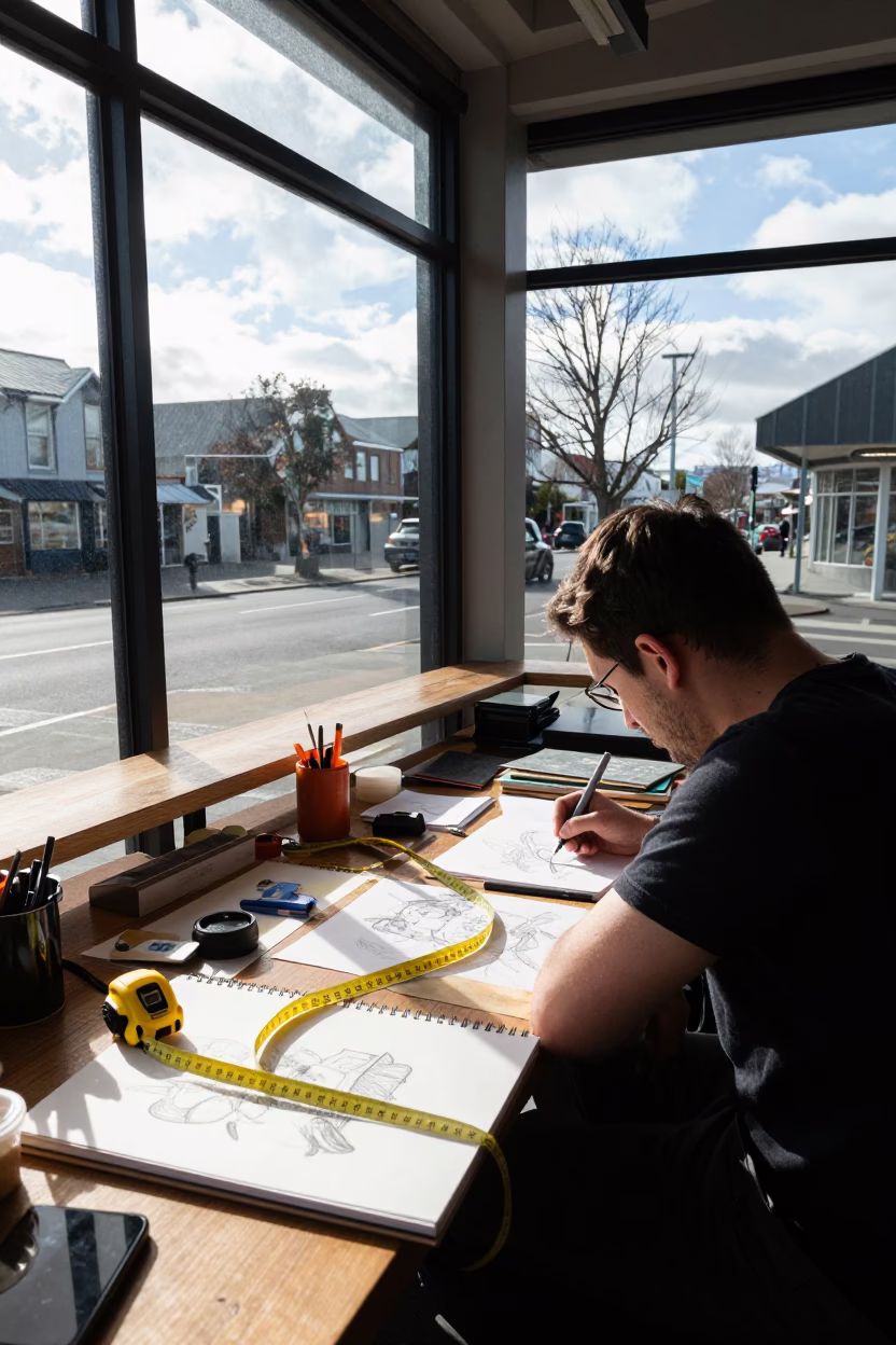 Cluttered Workspace in Christchurch in in Christchurch, New Zealand