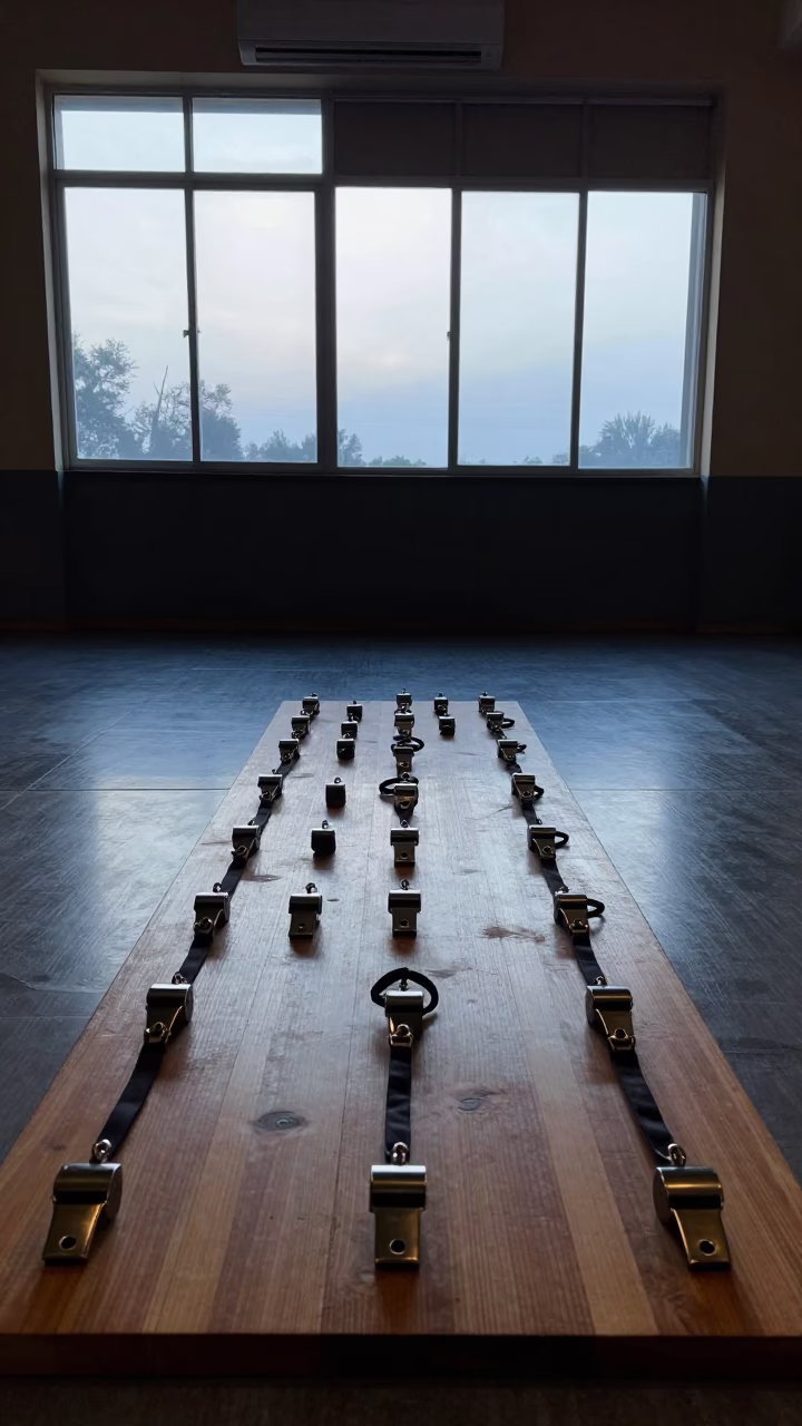 Coach Whistle Lanyard Board Yoga Studio in inside a yoga studio before the session begins in Charsadda