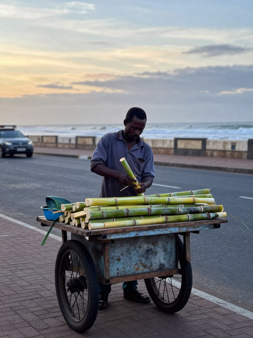 Coastal City in Durban at Sunrise Light in in Durban, South Africa