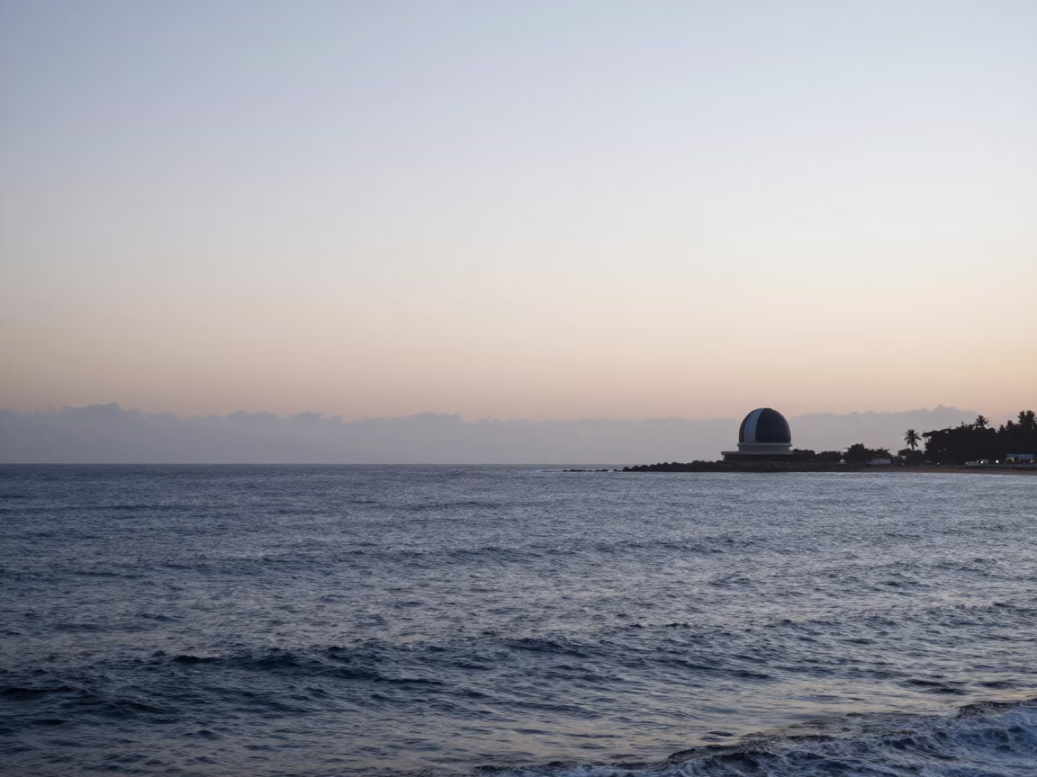 Coastal Scene in Durban at Nautical Dawn Light in in Durban, South Africa