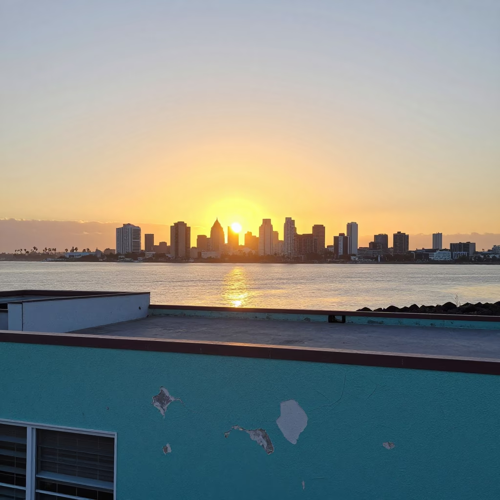 Coastal Skyline in San Diego at Golden Hour in in San Diego, California, United States