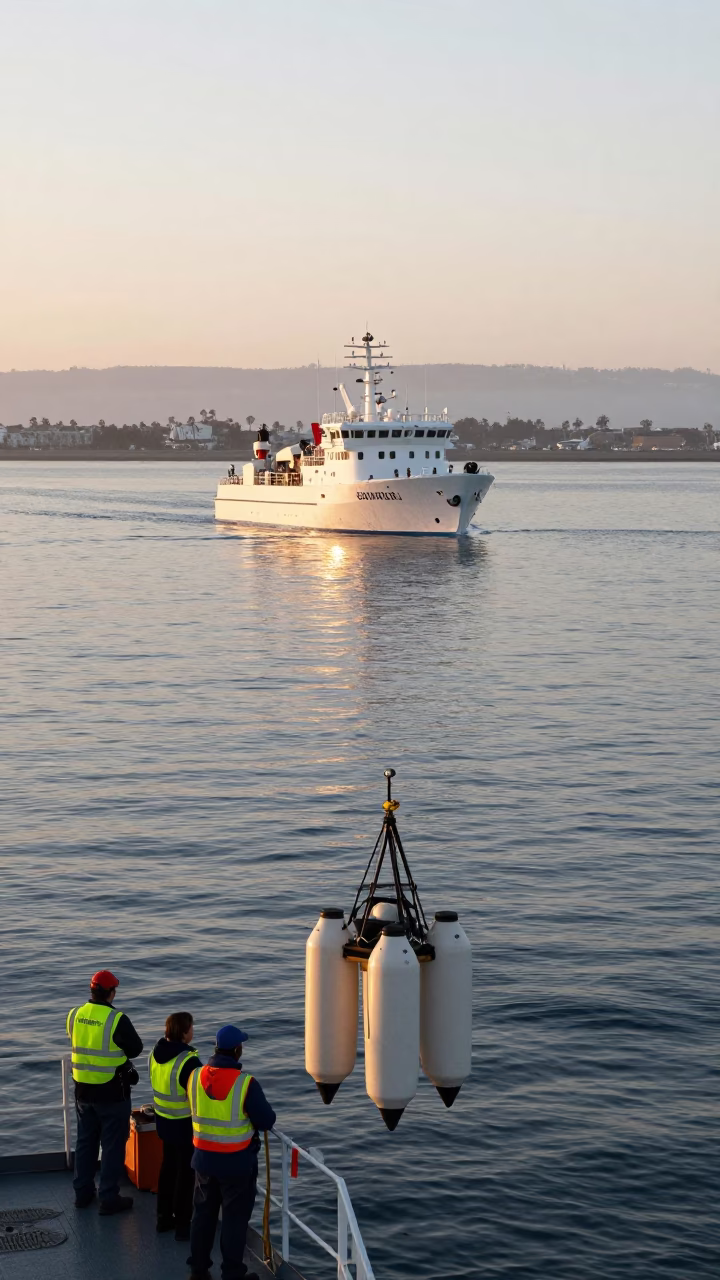 Coastal Waters at As First Light Reaches The Scene in San Diego in in San Diego, California, United States