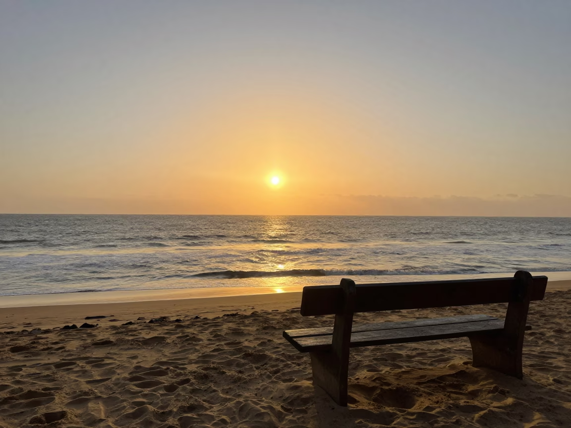Coastline in Dakar at Golden Hour in in Dakar, Senegal