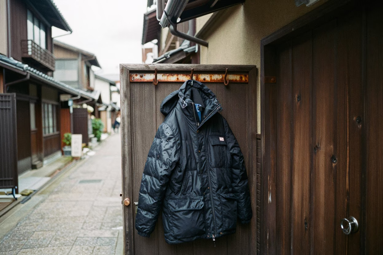 Coat Hook And Wet Winter Gear in Sapporo in in Sapporo, Japan