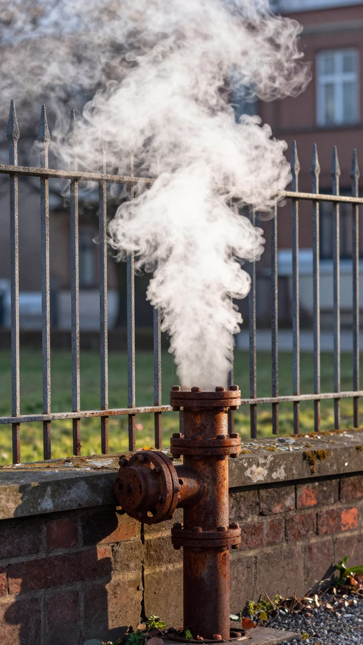 Coated Fencing in Vienna at The Late Morning Light in in Vienna, Austria