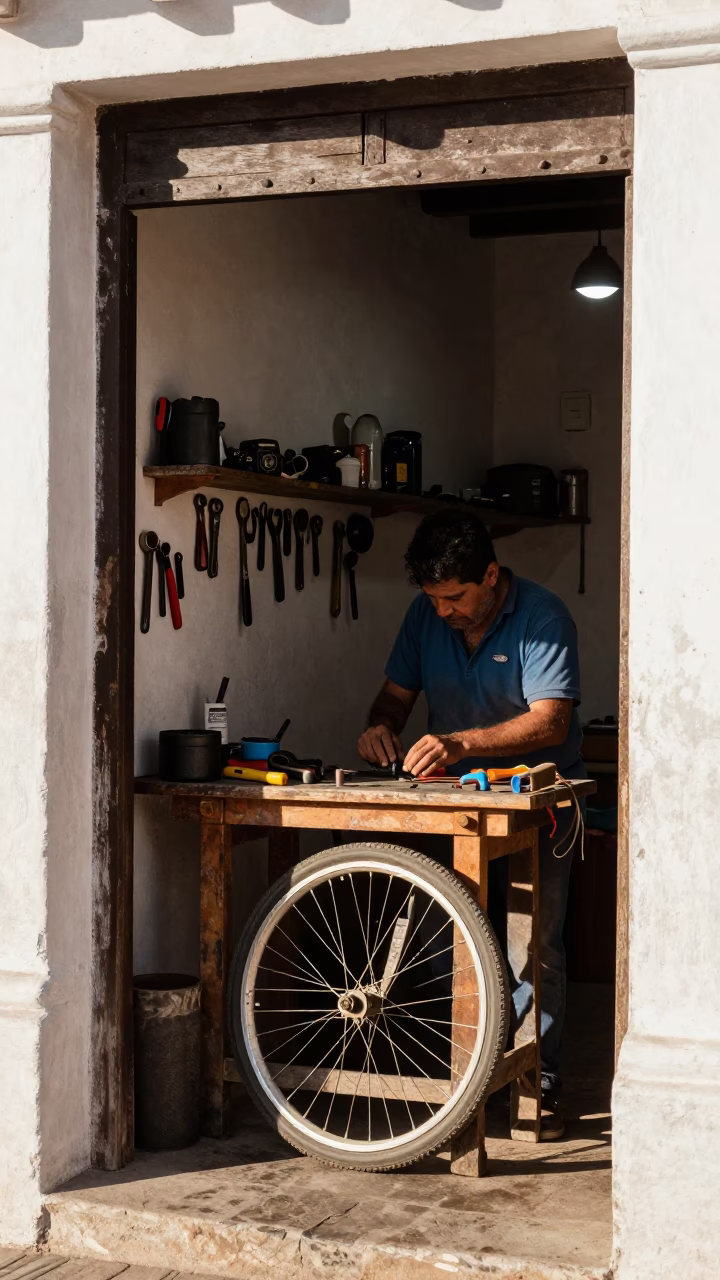 Cobbler's Workbench in Cartagena in in Cartagena, Colombia