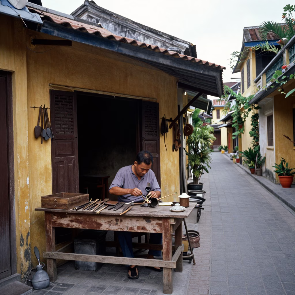 Cobbler's Workshop in Hoi An in in Hoi An, Vietnam