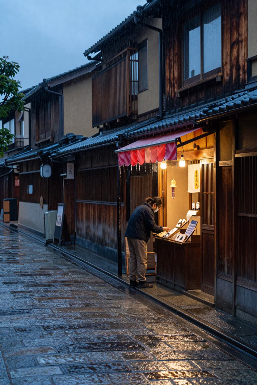 Cobbler Working in Kyoto in in Kyoto, Japan