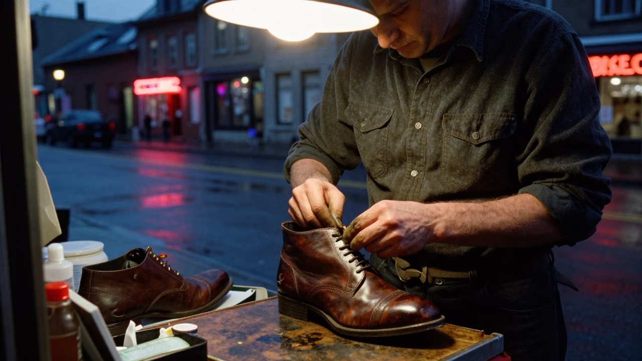 Cobbler Working in Quebec City in in Quebec City, Quebec, Canada