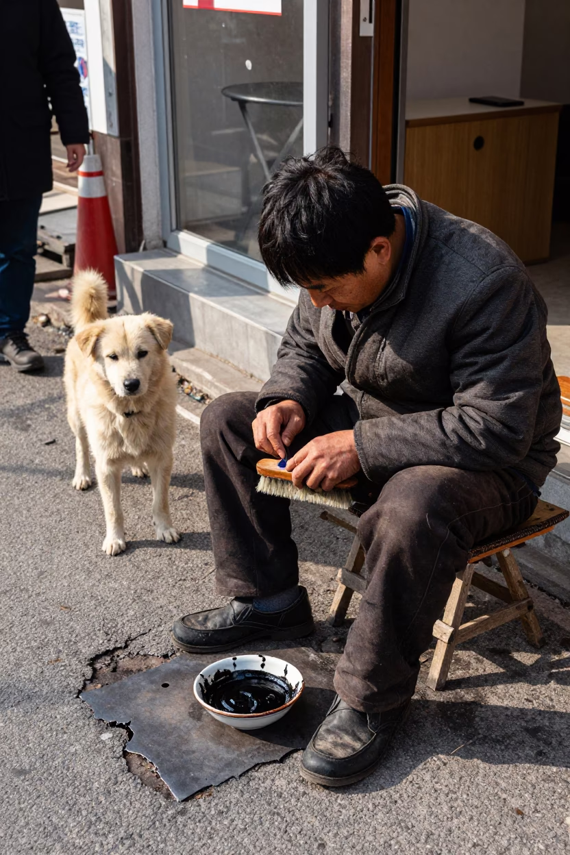 Cobbler Working in Seoul in in Seoul, South Korea