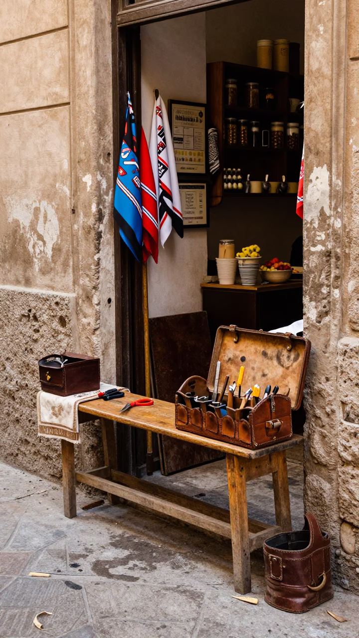 Cobbler’s Bench in Palermo in in Palermo, Italy