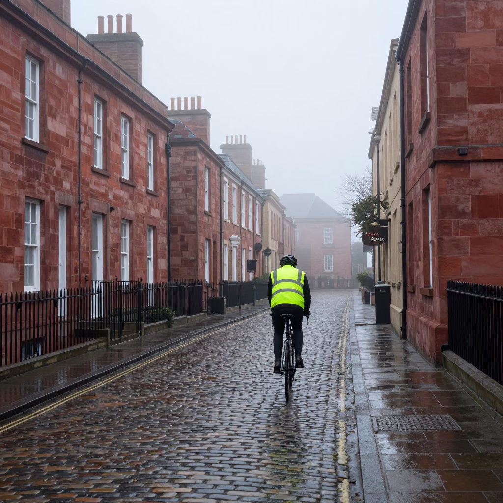 Cobblestone Lane in Bristol in in Bristol, United Kingdom