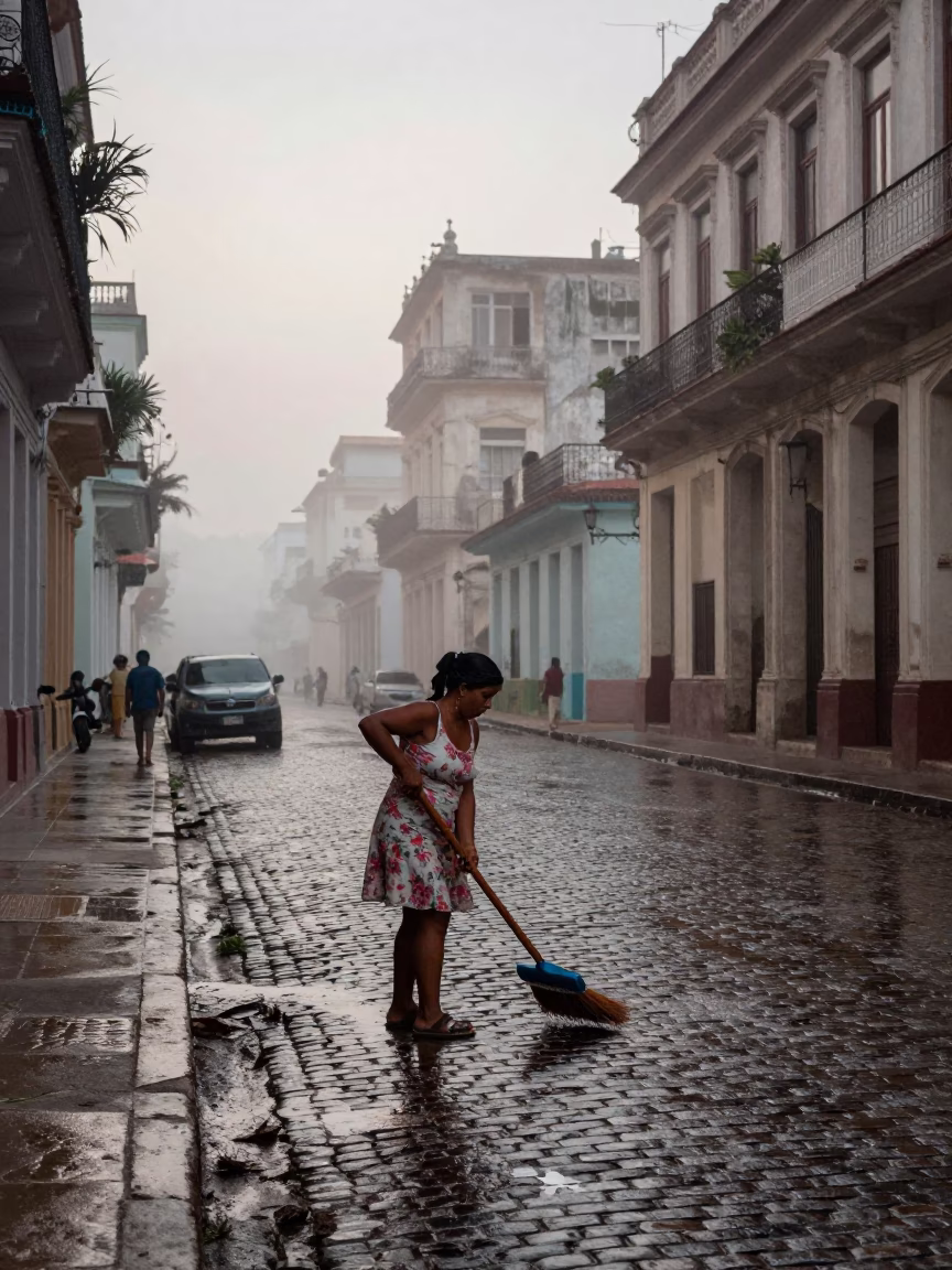 Cobblestone Street in Havana in in Havana, Cuba