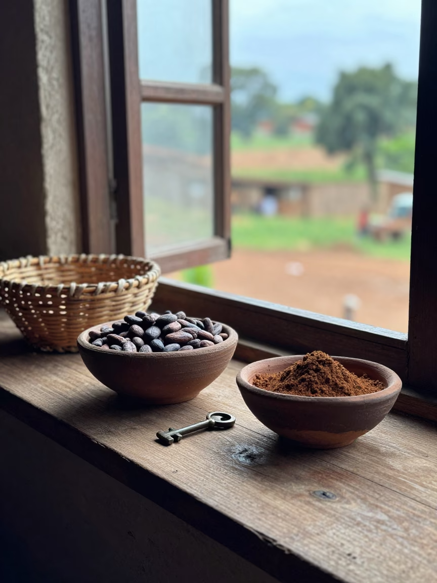 Cocoa Beans in Accra in in Accra, Ghana