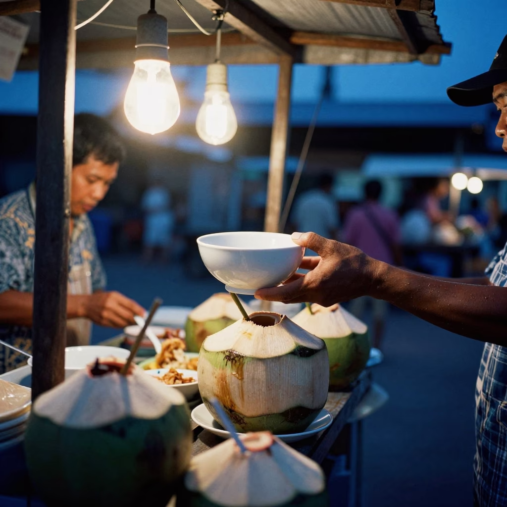Coconut in Phuket at The Last Blue Light Of Evening in in Phuket, Thailand