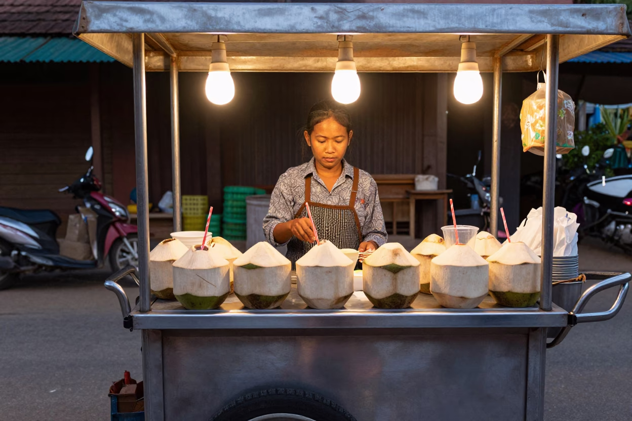 Coconut Water in Chiang Mai in in Chiang Mai, Thailand