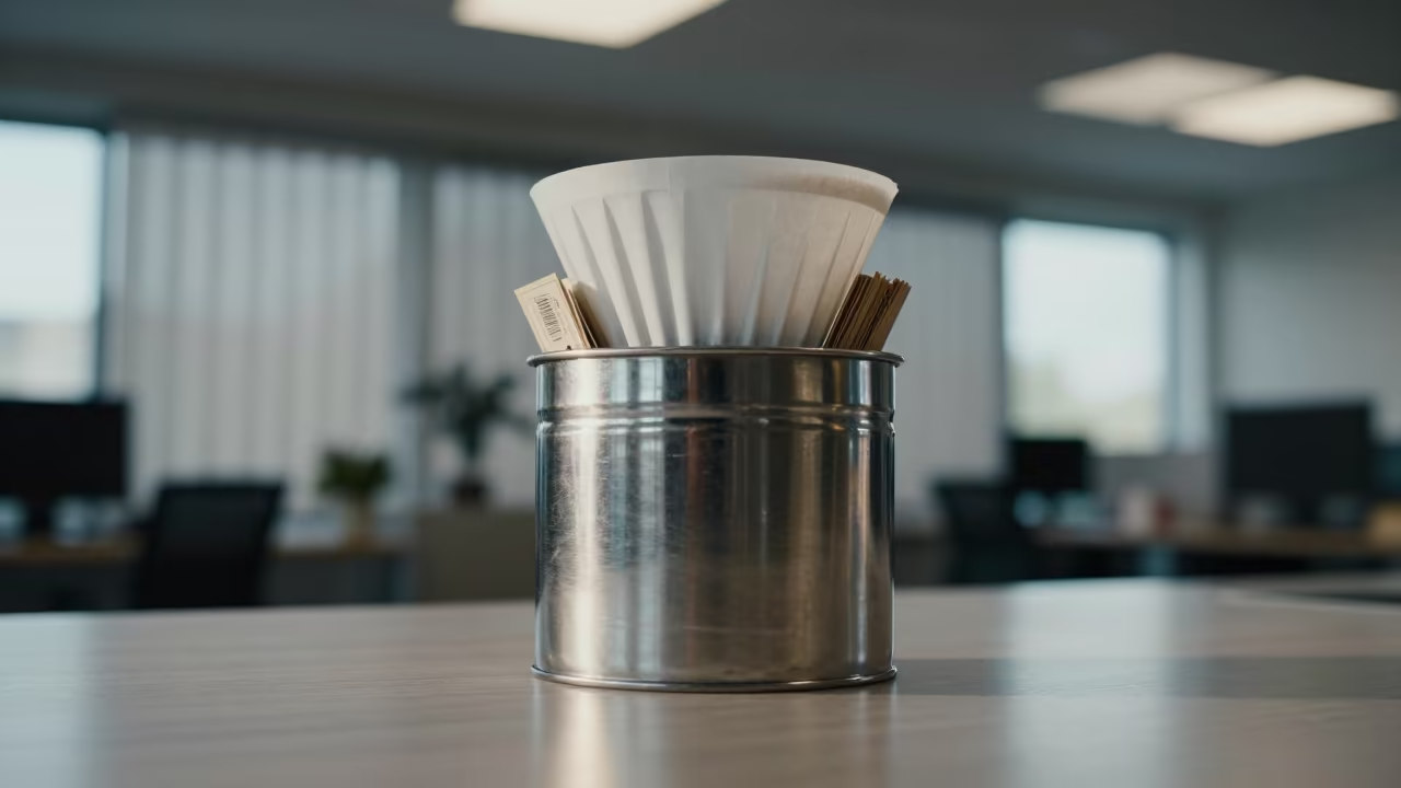 Coffee Filter Bin in Umuahia Office in inside a coworking floor near Umuahia