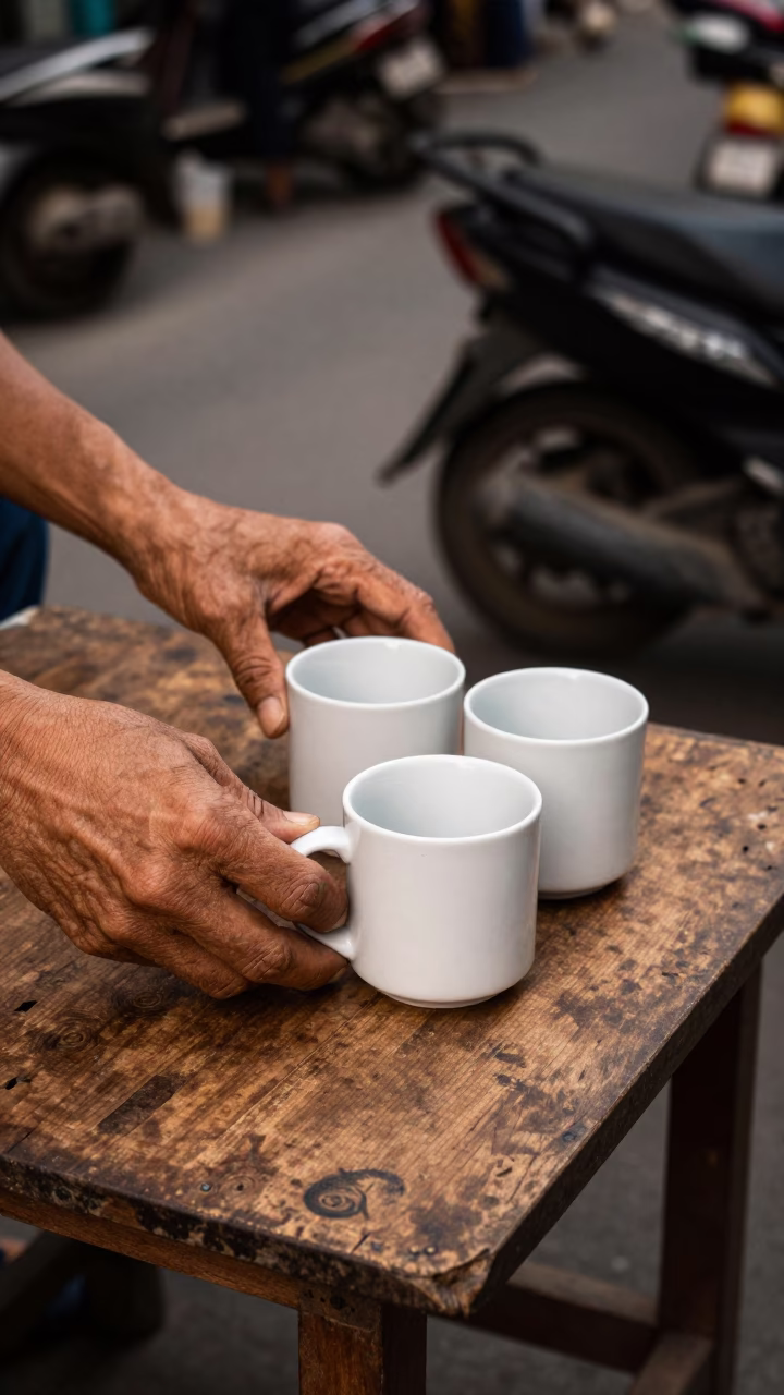 Coffee Mugs in Hanoi in in Hanoi, Vietnam