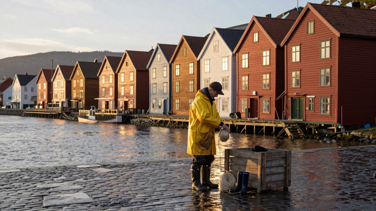 Coiling Twine in Bergen in in Bergen, Norway