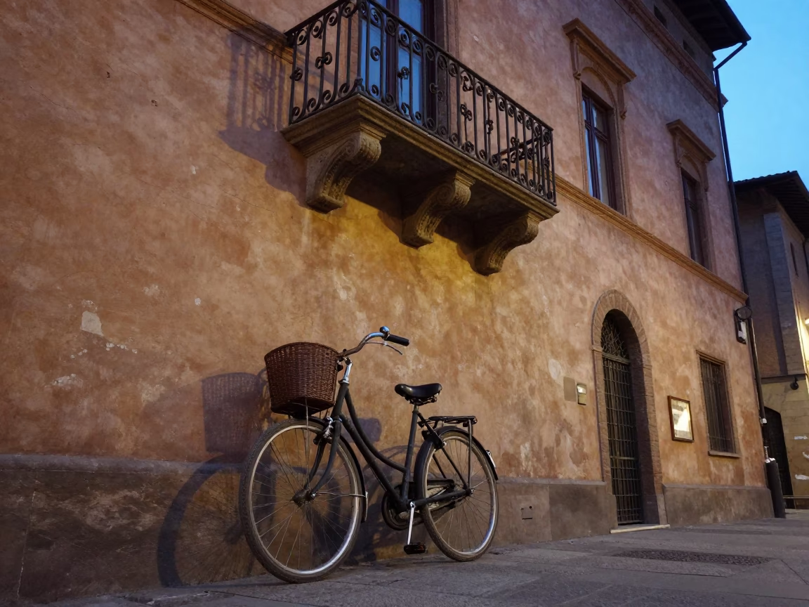 Colander at Blue Hour in in Bologna, Italy