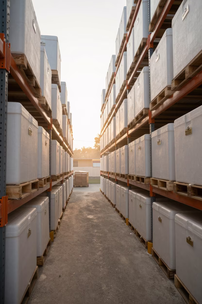 Cold Chain Logistics Cooler Aisle Catia La Mar in inside a warehouse aisle in Catia La Mar