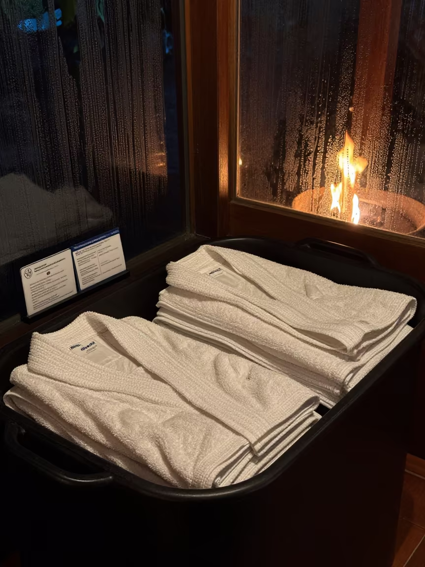 Cold Plunge Robe Hamper Firelight Luang Prabang in inside a strength room in Luang Prabang