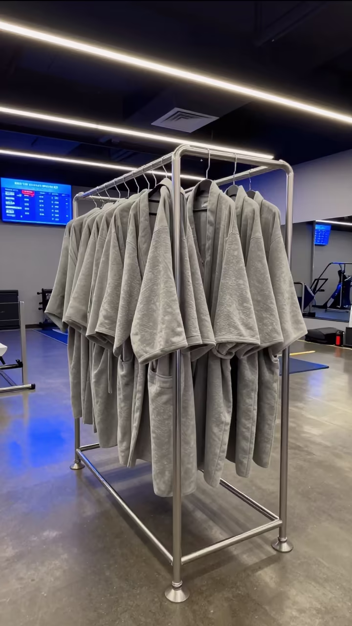 Cold Plunge Robe Hamper Midnight Climbing Gym in inside a climbing gym warmup zone in St. Catharines