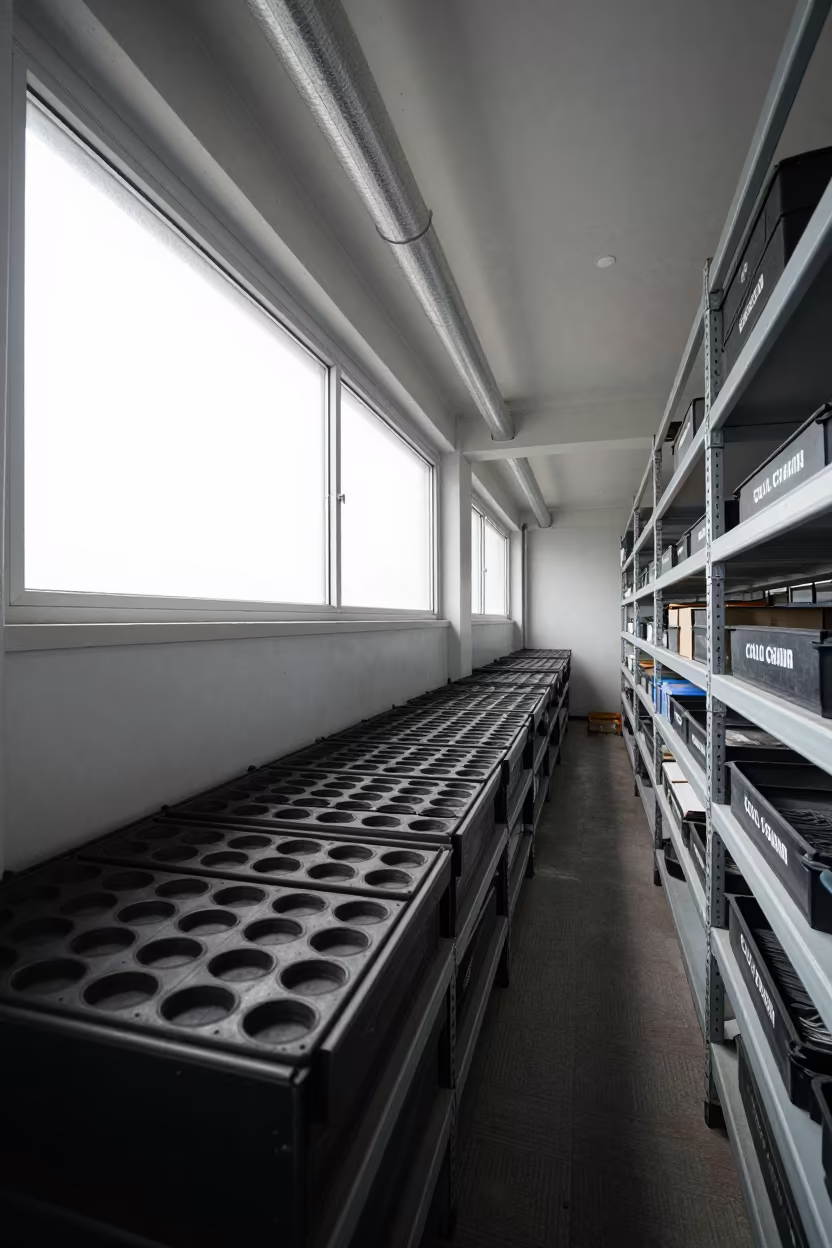 Cold Route Gasket Drawer in Chilled Bay in inside a chilled distribution bay near Belas