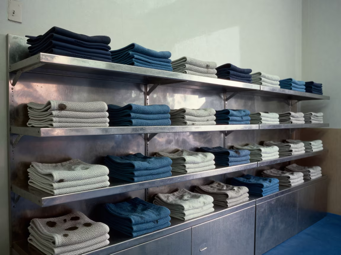 Cold Towel Shelf in Istanbul Climbing Gym Warmup Zone in inside a climbing gym warmup zone in Cihangir, Istanbul