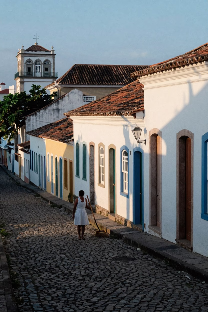 Colonial Alleyway in Salvador in in Salvador, Brazil