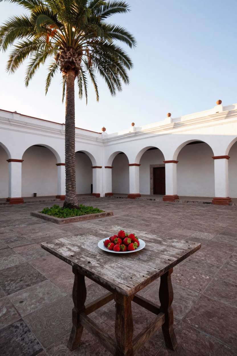 Colonial Courtyard just after sunrise in Merida in in Merida, Mexico