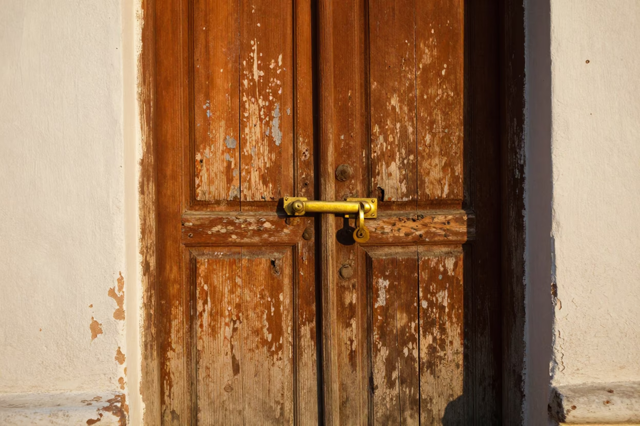 Colonial Door in Cartagena in in Cartagena, Colombia