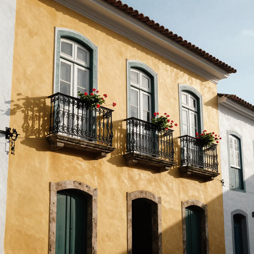 Colonial Facade in Salvador in in Salvador, Brazil