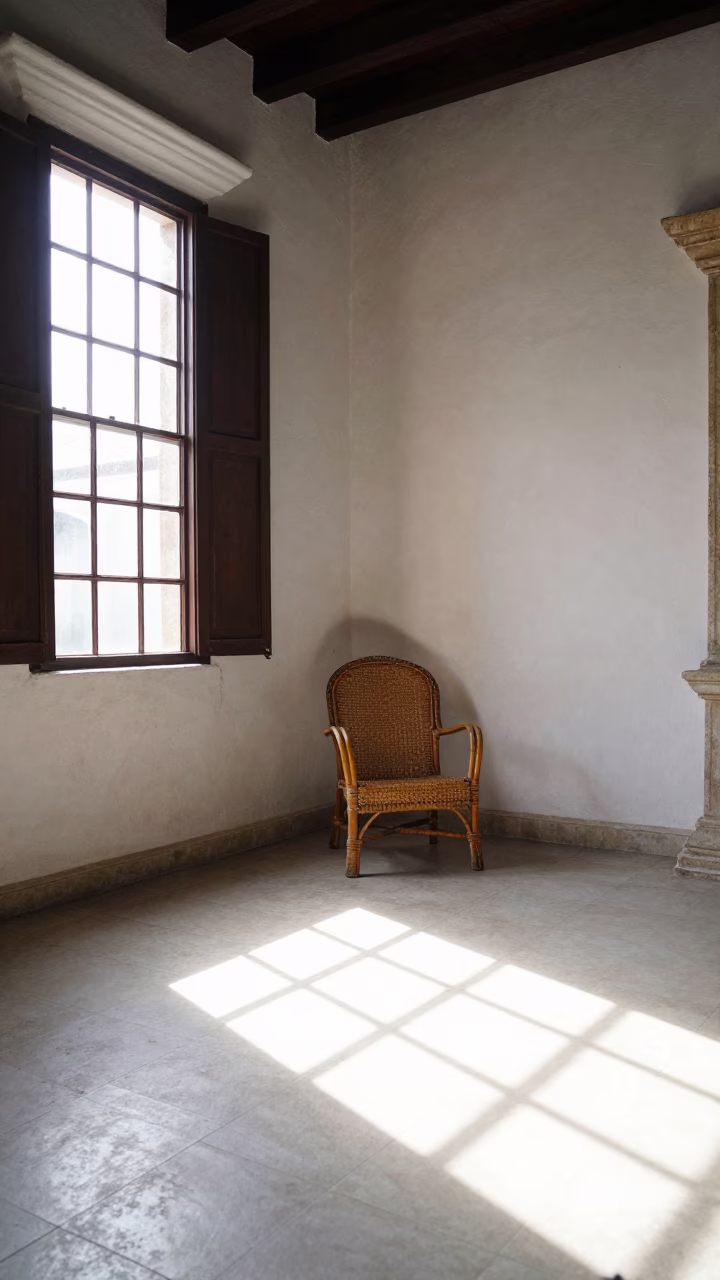 Colonial Interior at The Early Afternoon Light in Cartagena in in Cartagena, Colombia