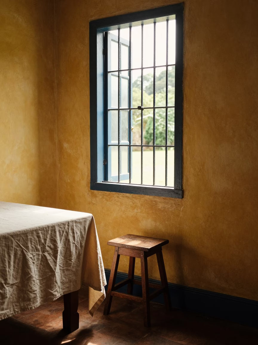 Colonial Interior in Salvador at The Early Afternoon Light in in Salvador, Brazil