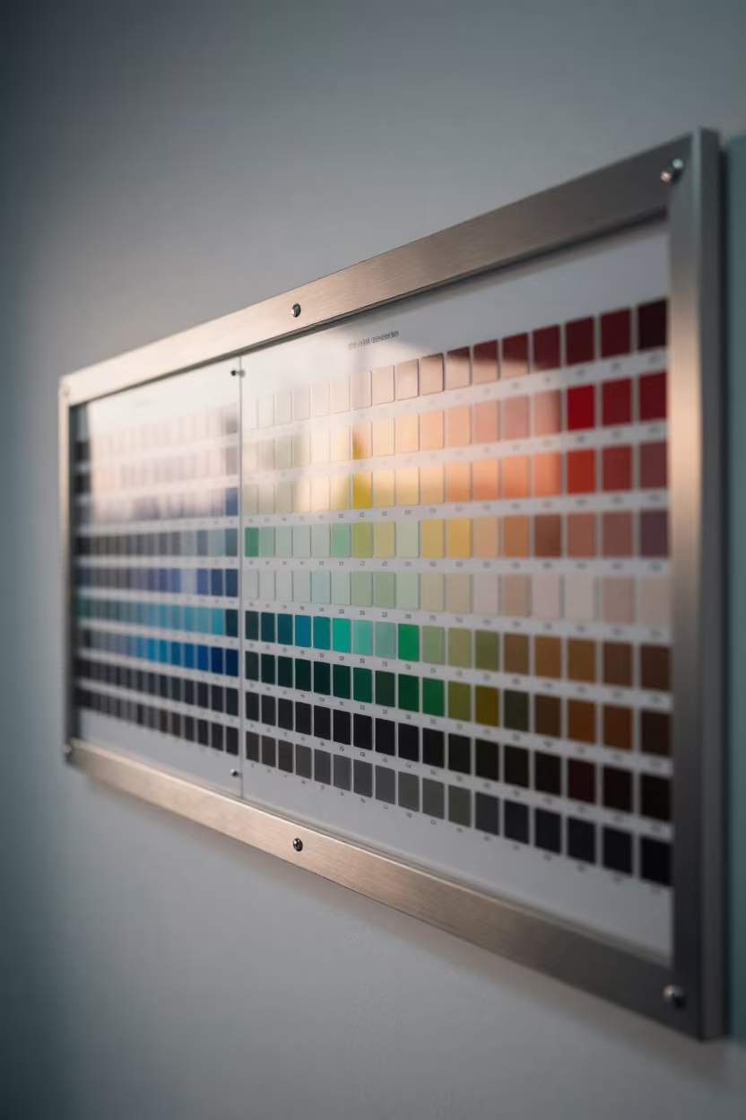 Color Chart Board in Mumbai Imaging Suite in inside an imaging suite in Mumbai