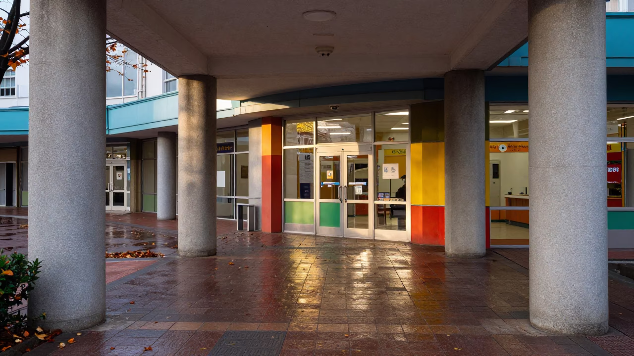 Colorful 1970s University Arcade Scene in Sapporo Japan Late Afternoon in in Sapporo, Japan